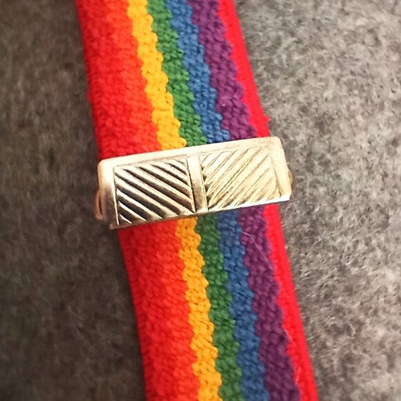 RARE! True Vintage LEVIS Levi's Saddleman logo rainbow suspenders /braces PRIDE - Picture 4 of 9